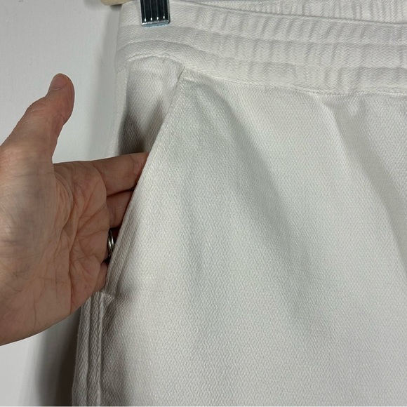 J. Crew Denim Jogger Pant Women's‎ Medium M Natural White Pull On Drawstring - Picture 7 of 7